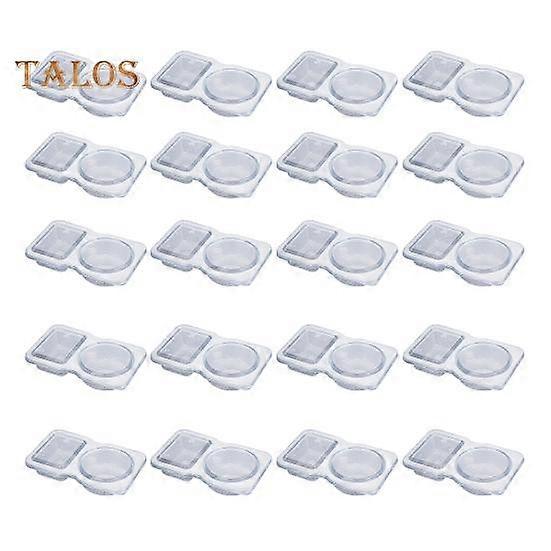 20Pcs Condiment Container Dual Compartment Spice Box with Lids Reusable Snack Container for Dips Sauce