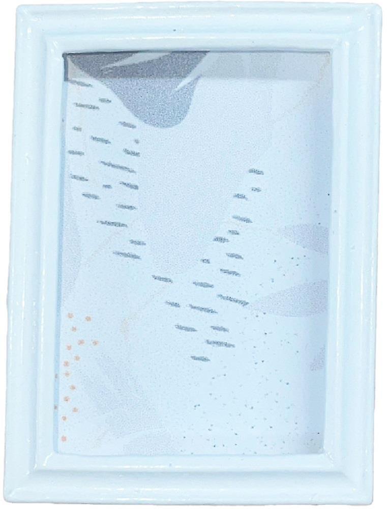 Dolls House Abstract Picture In Small White Frame Miniature Accessory 1:12 Scale