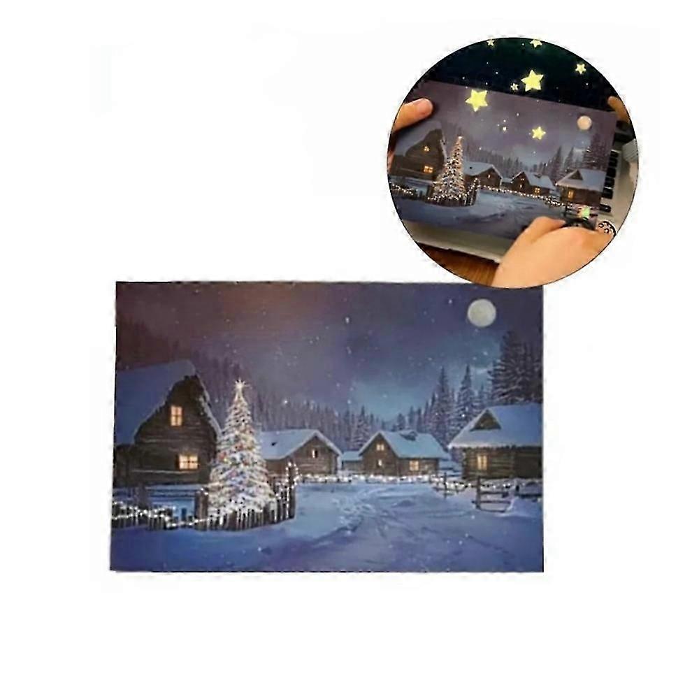 Creative Temperature Changing Christmas Card,Christmas Card Temperature Changing