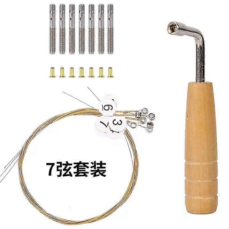 1 Set Professional Lyre Harp Tuning Wrench And Strings Kit Tuning Pin Rivets Musical Instrument Lyre Replacement Repair Tool