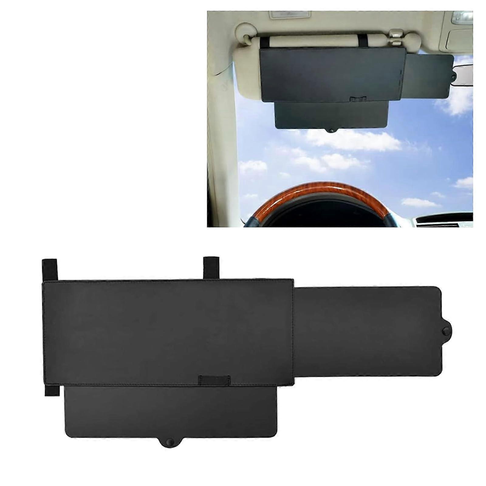 Car Visor Extender Retractable 12.2" x 5.9" Adjustable Sun Glare Protection for All Vehicle Models