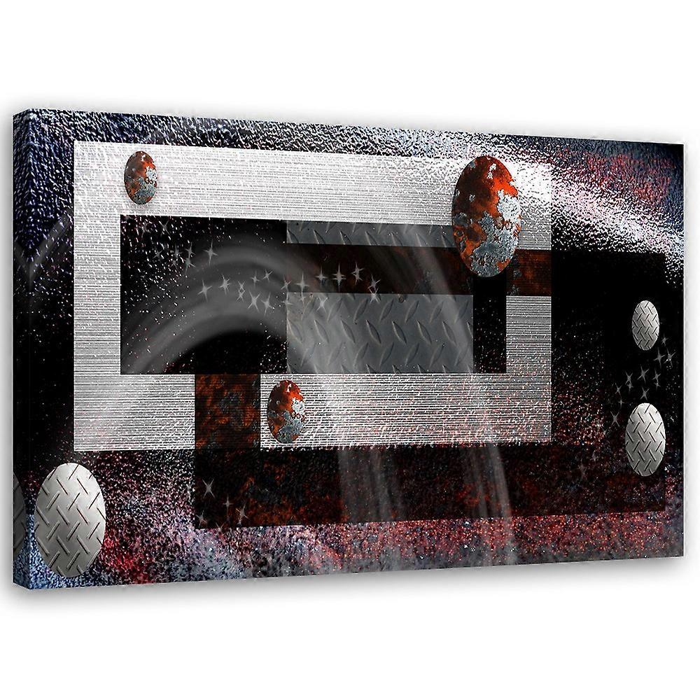 Impression sur toile, Abstraction géométrique Boules - 120x80