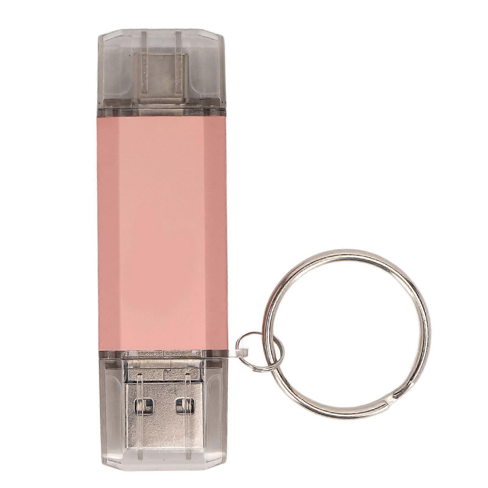 USB Flash Drive with Keychain Metal U Disk Waterproof High Speed 3.0 Type C Micro USB 3 in 1