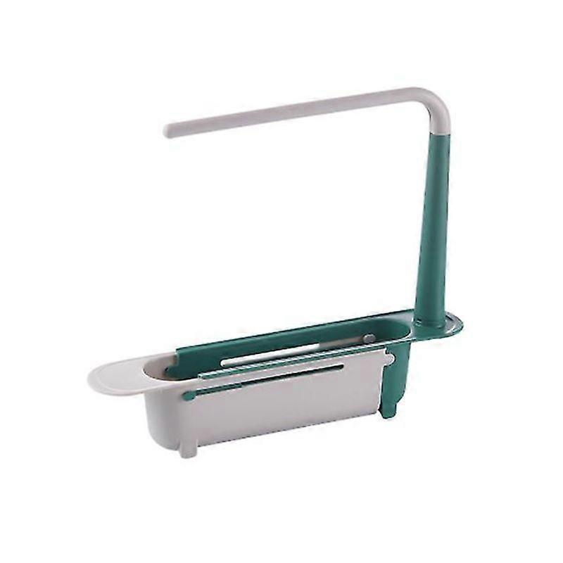 Lebanghui Kitchen Sink Rack Drain Basket Retractable Sink Storage Box Sponge Soap Scrubber Rag