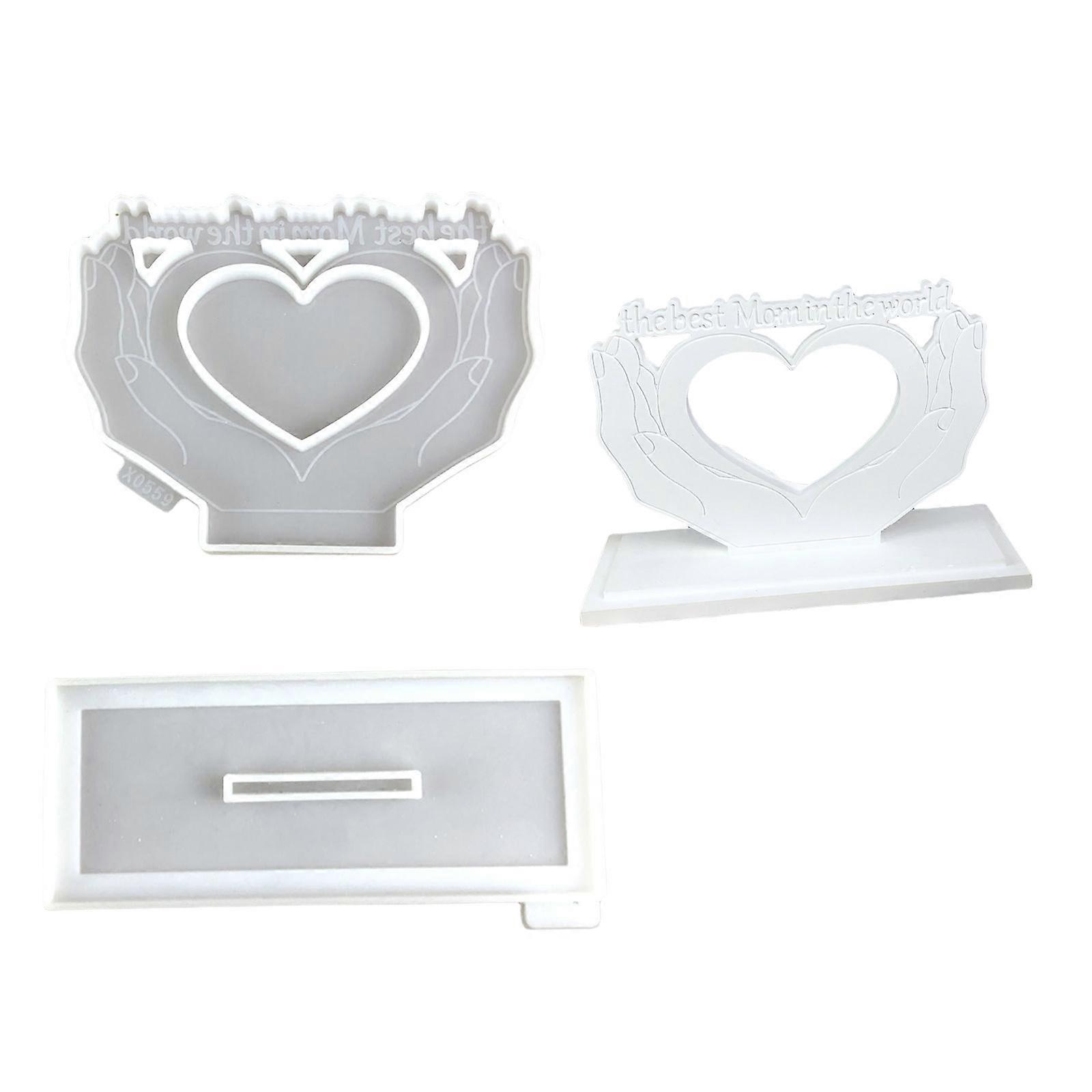 Heart Photo Frame Decorations Mold Versatile Heart Display Accent Mold For Epoxy Resin Crafts And Decorative Frames