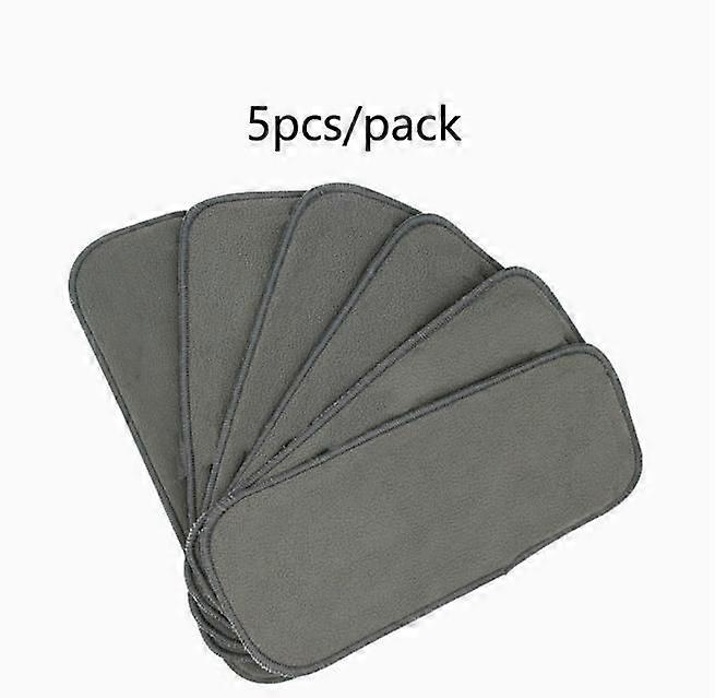 10pcs Washable Bamboo Charcoal Diaper Pads High Absorbency Baby Diaper Inserts Comfortable and Reusable Liners for Infant Daily Use Travel and Sleep