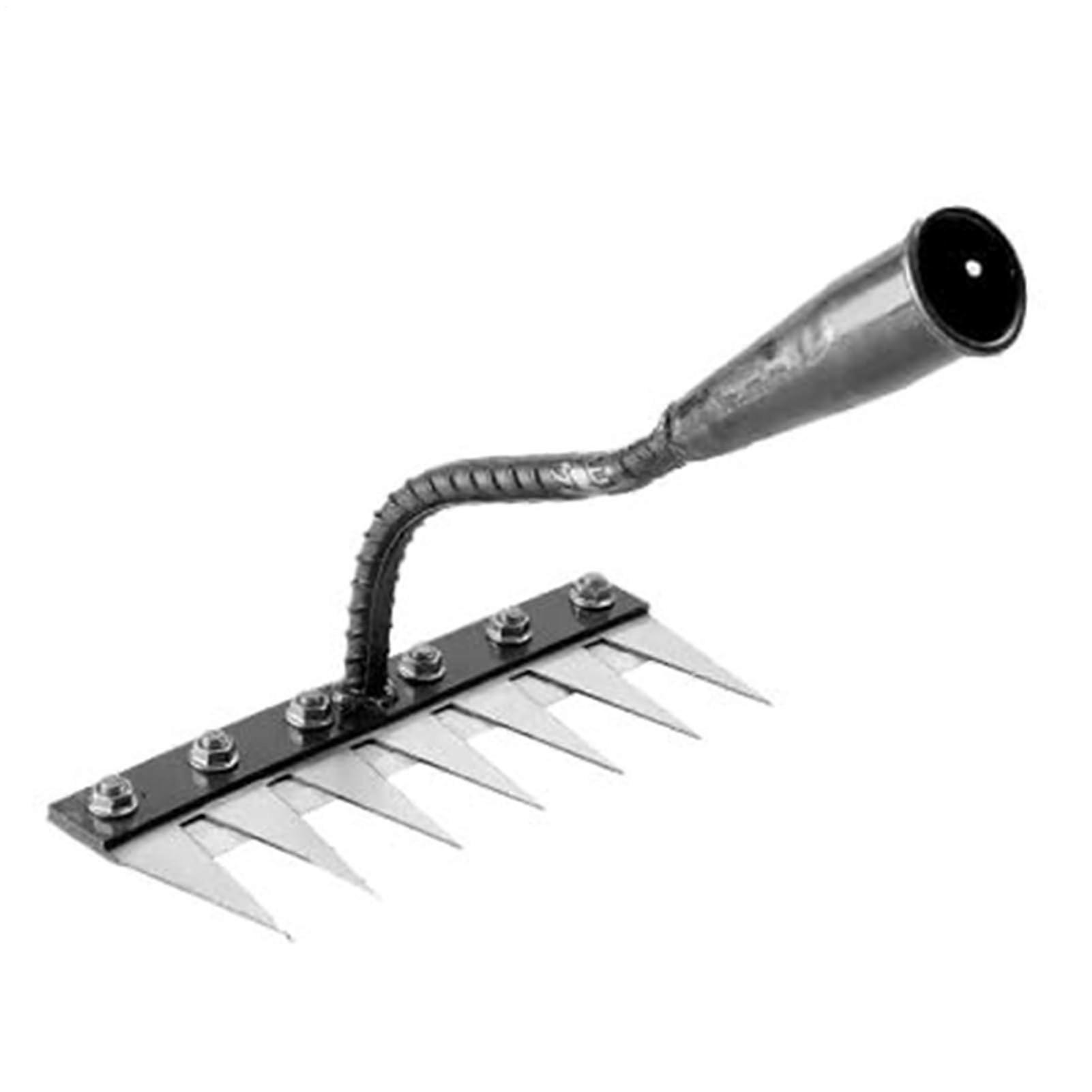 Garden rake, weed hoe, garden tools, multifunctional tool with removable 7 teeth
