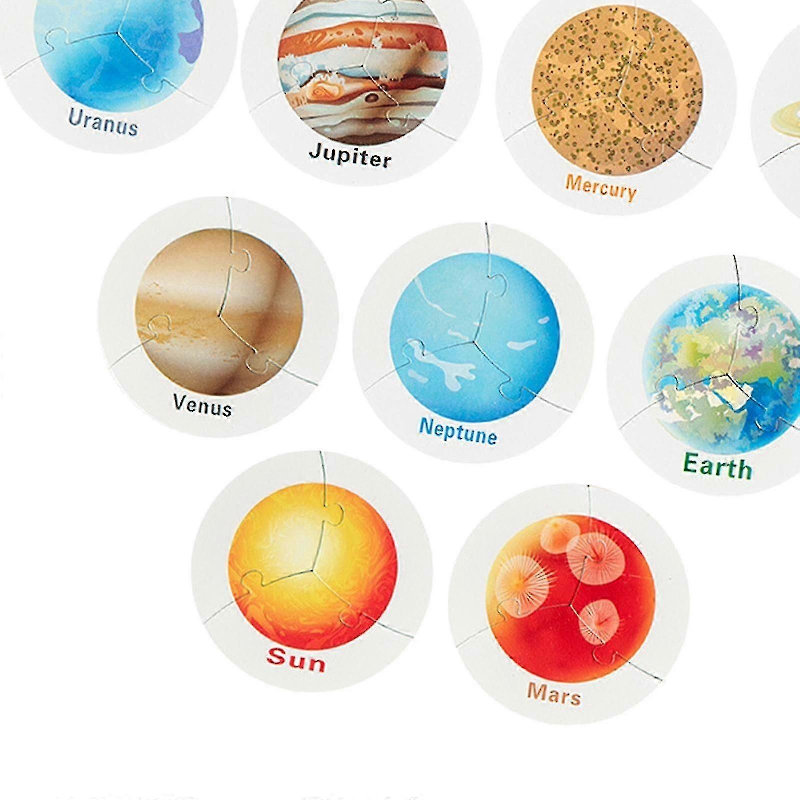 Educational Nine Planets Solar System Puzzle Toy for Children's Learning and Fun Activities