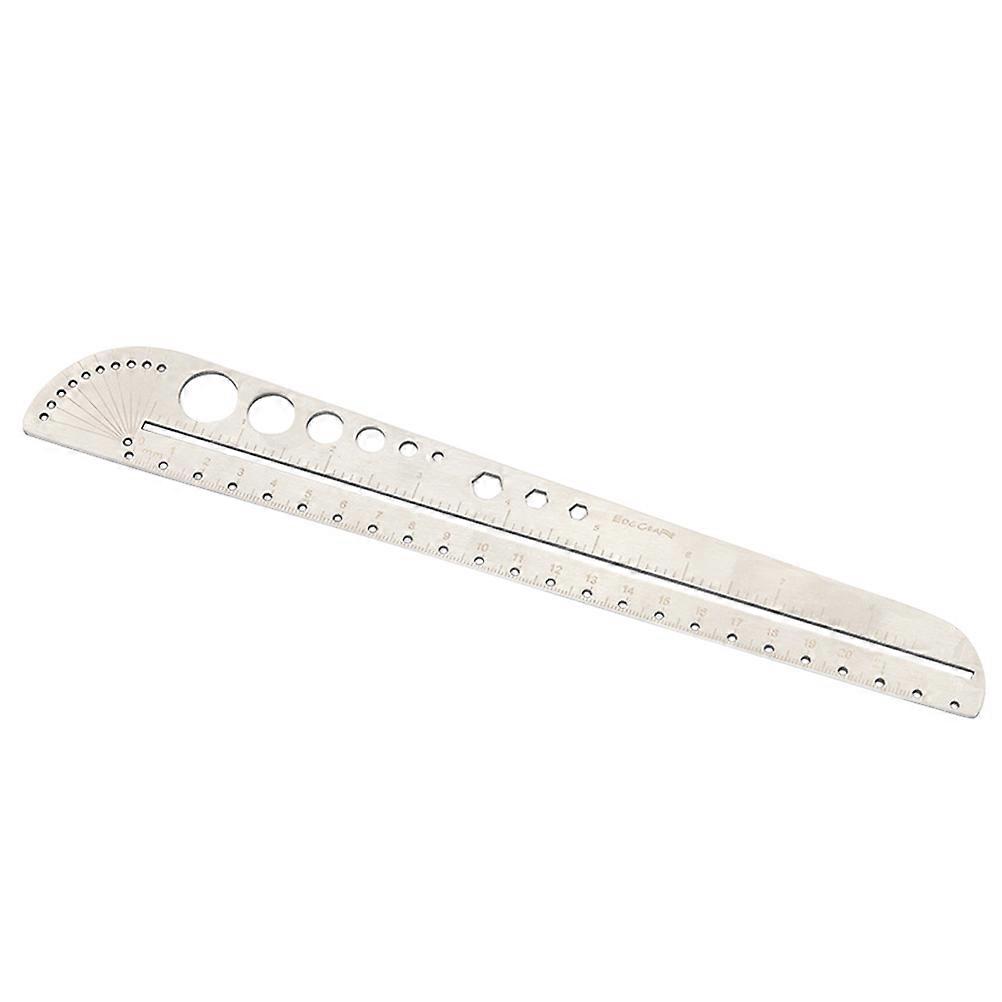 Outdoor Drawing Instrument, Combined Hexagonal Scale and Protractor Ruler