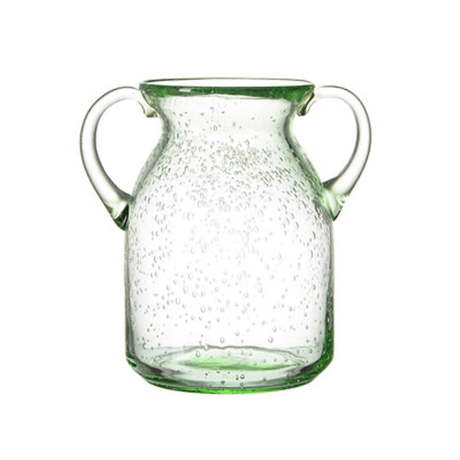 Handmade Clear Small Vase for Home Decor and Flowers