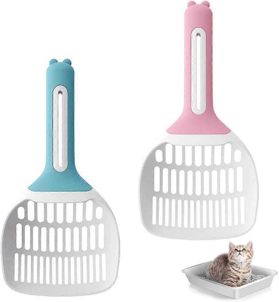 Pack Large Cat Litter Scoops with Non-Slip Handle for Cleaning