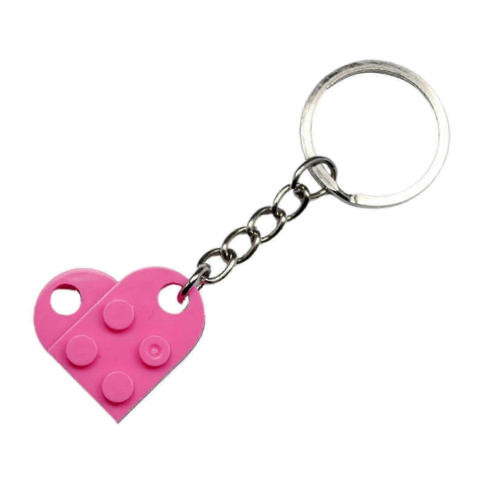 カップルハートキーホルダー - ダークグリーン、ホワイト、ブルー、レッド、グレー、パープルキーホルダー