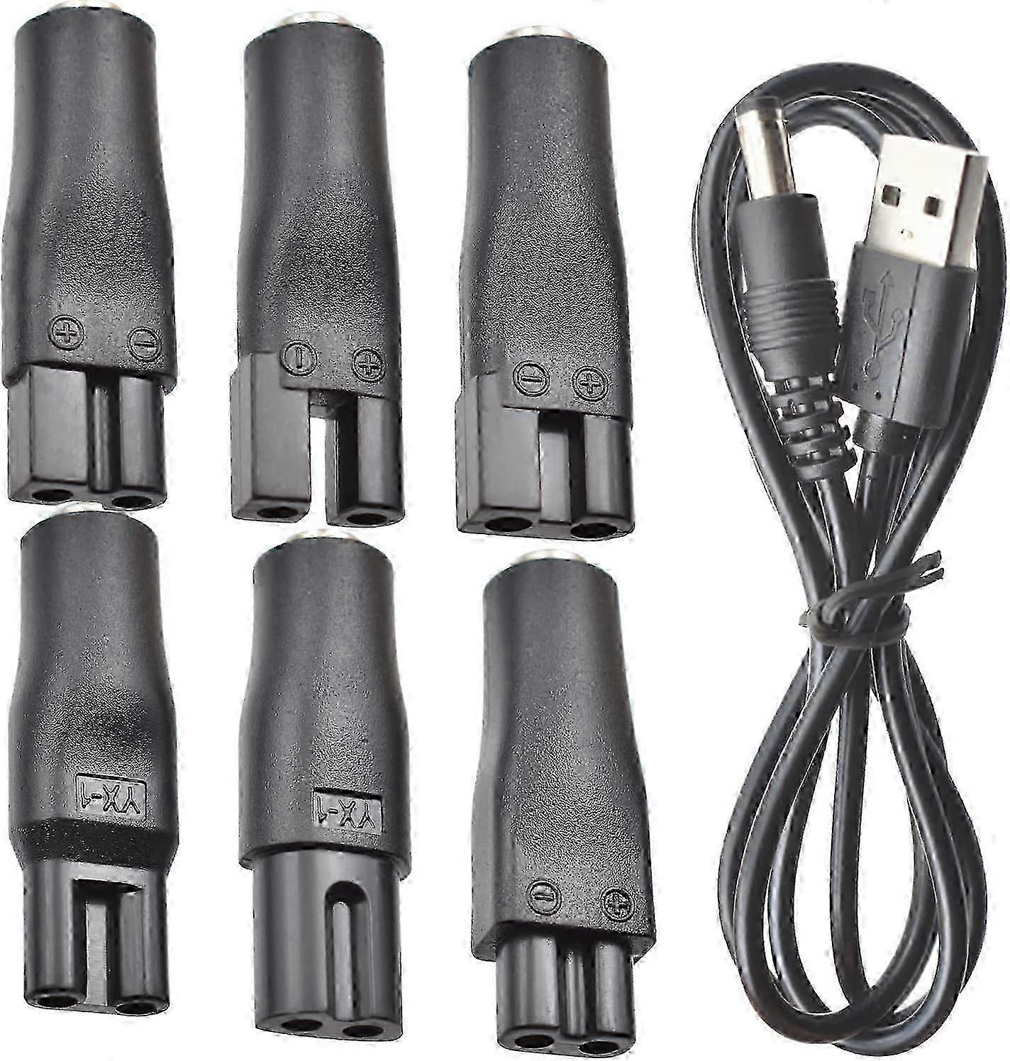 7 قطع سلك الطاقة 5 فولت استبدال شاحن محول USB مناسب لمقصات الشعر الكهربائية ، قادين اللحية ، ماكينات الحلاقة ، الجمال Instrumen SZRH