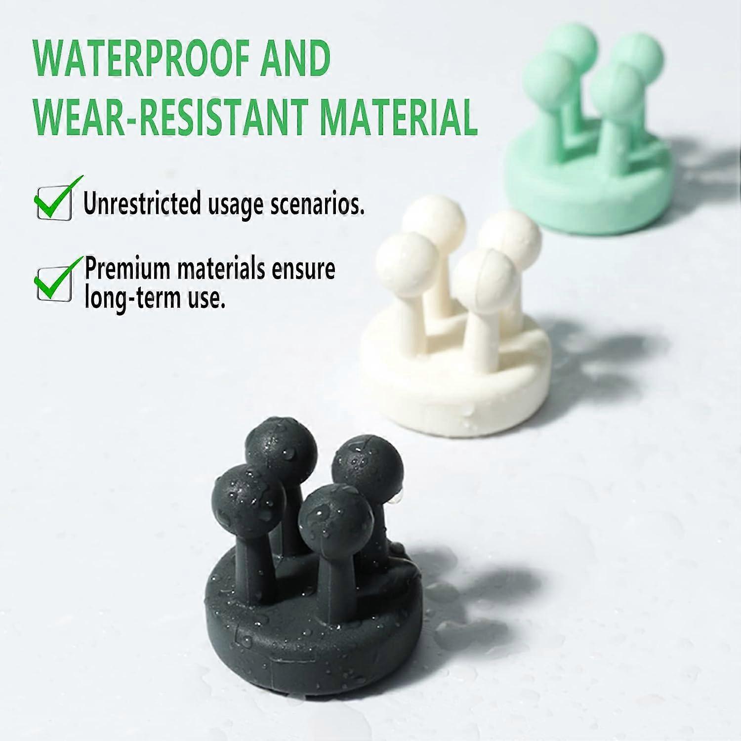 Wall Hooks for Hanging Sticky Hooks Extra Strong Tea Towel Holders/Razor Holder/Silicone Toothbrush Holders 6Pcs Self Adhesive Hooks