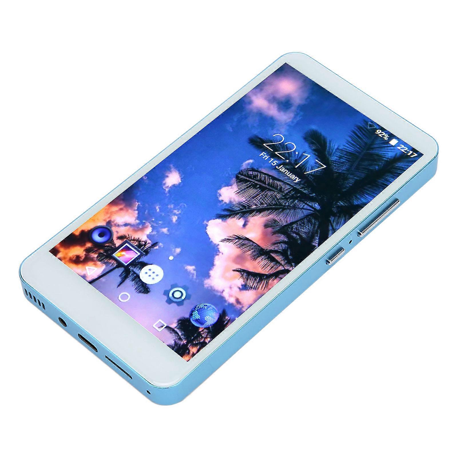 MP4 Player with Bluetooth 5.0 and WiFi 5.0 Inch IPS HD Full Touch Screen 8 Core 2200mAh Portable MP4 Player for Android Blue 8GB ROM and 64GB Memory 