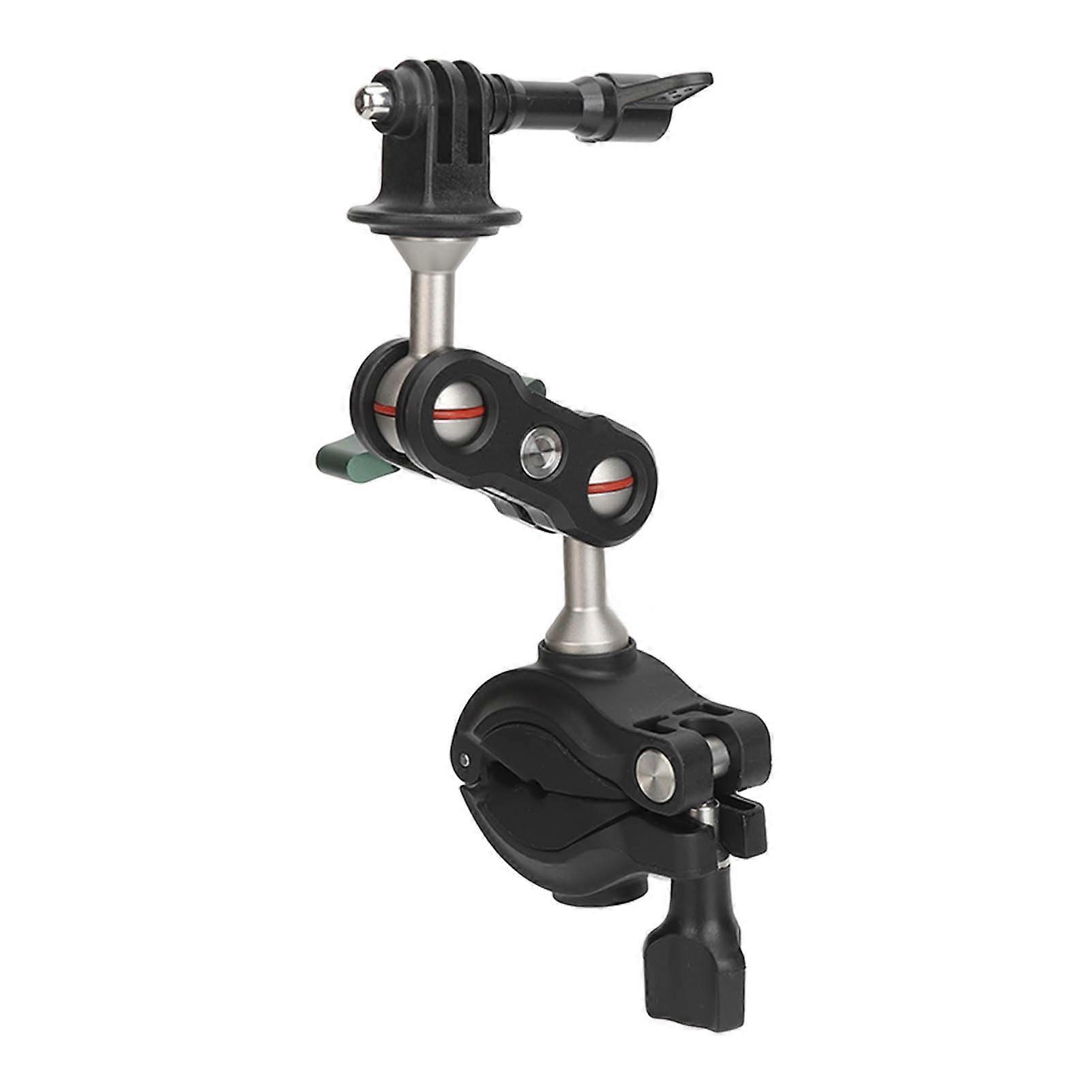 Action Camera Handlebar Mount Bracket 360 Degree Rotation Aluminium Alloy Camera Clamp Holder with 1/4in Screw 