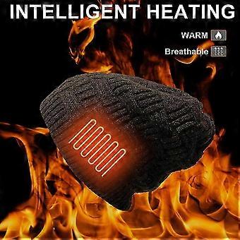 Heated Knitted Hat Electric Rechargeable Knitted Hat Cold-proof Ski Hat