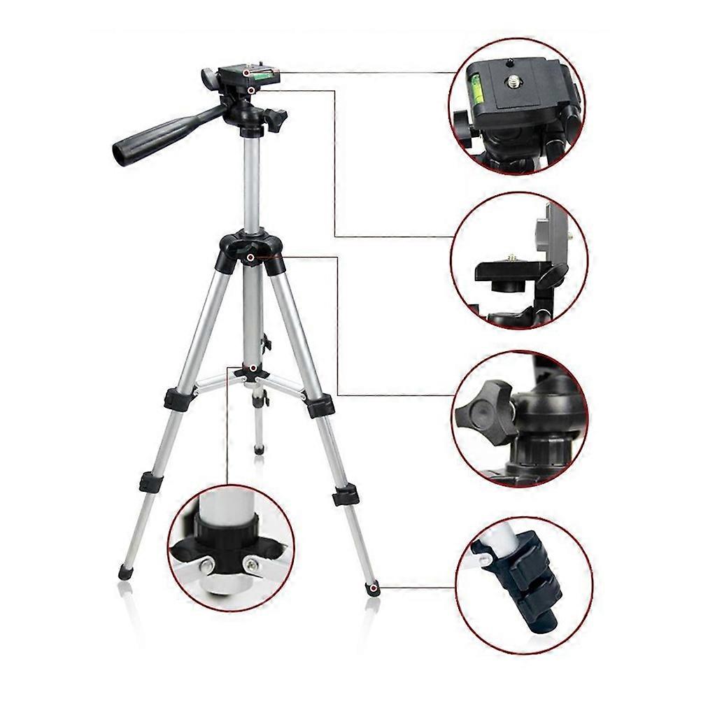 Phone Camera Stand Triangular Mount Aluminium Alloy Detachable Steady Support For Digital Cameras 28-65cm 1Set