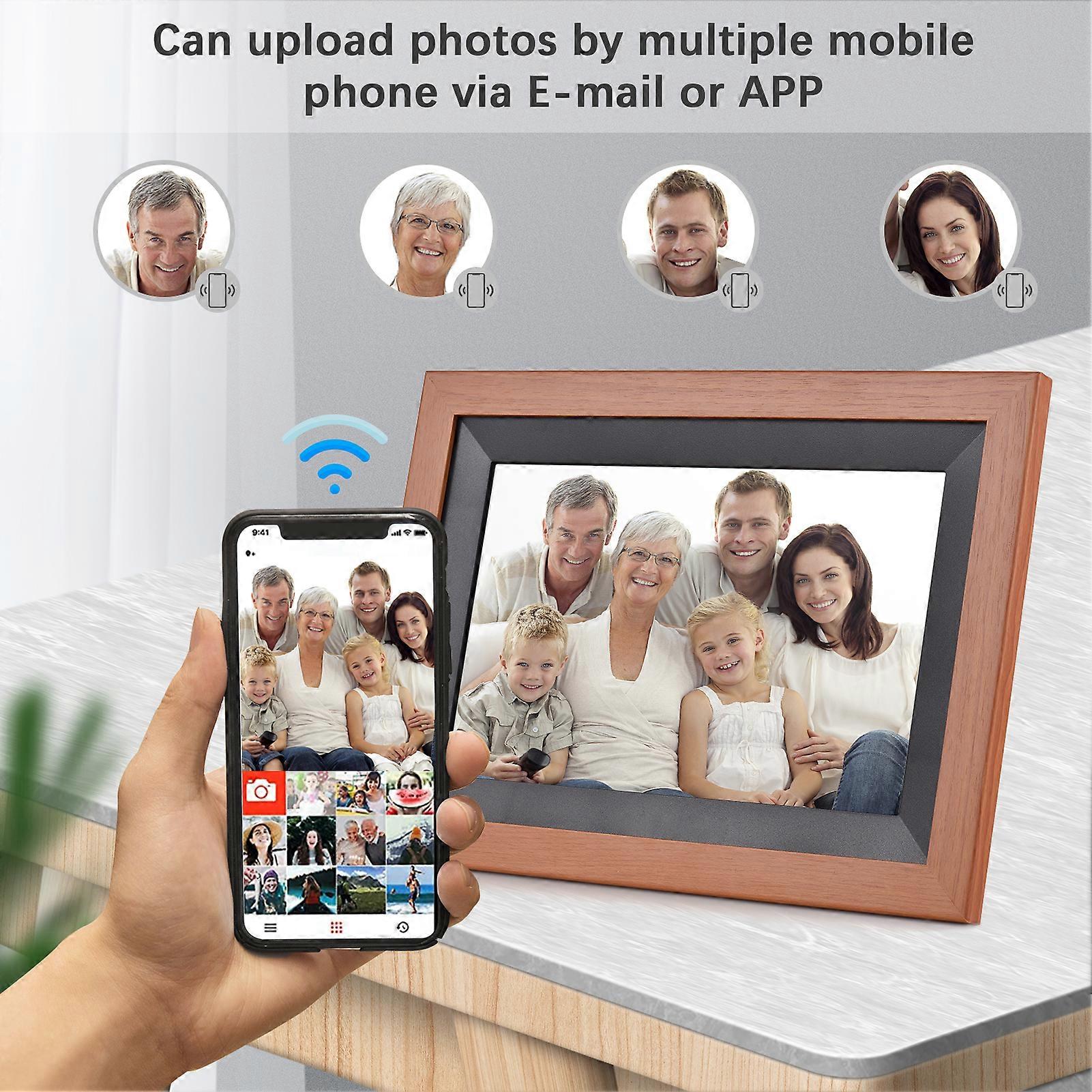 Andoer 10.1" WiFi Digital Photo Frame - 1280x800 IPS, Touch Control, 16GB, Share via App