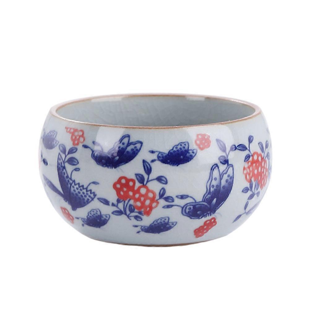Retro Blue and White Porcelain Tea Cup 130ml for Special Occasions Round Shape present Idea 1Pc