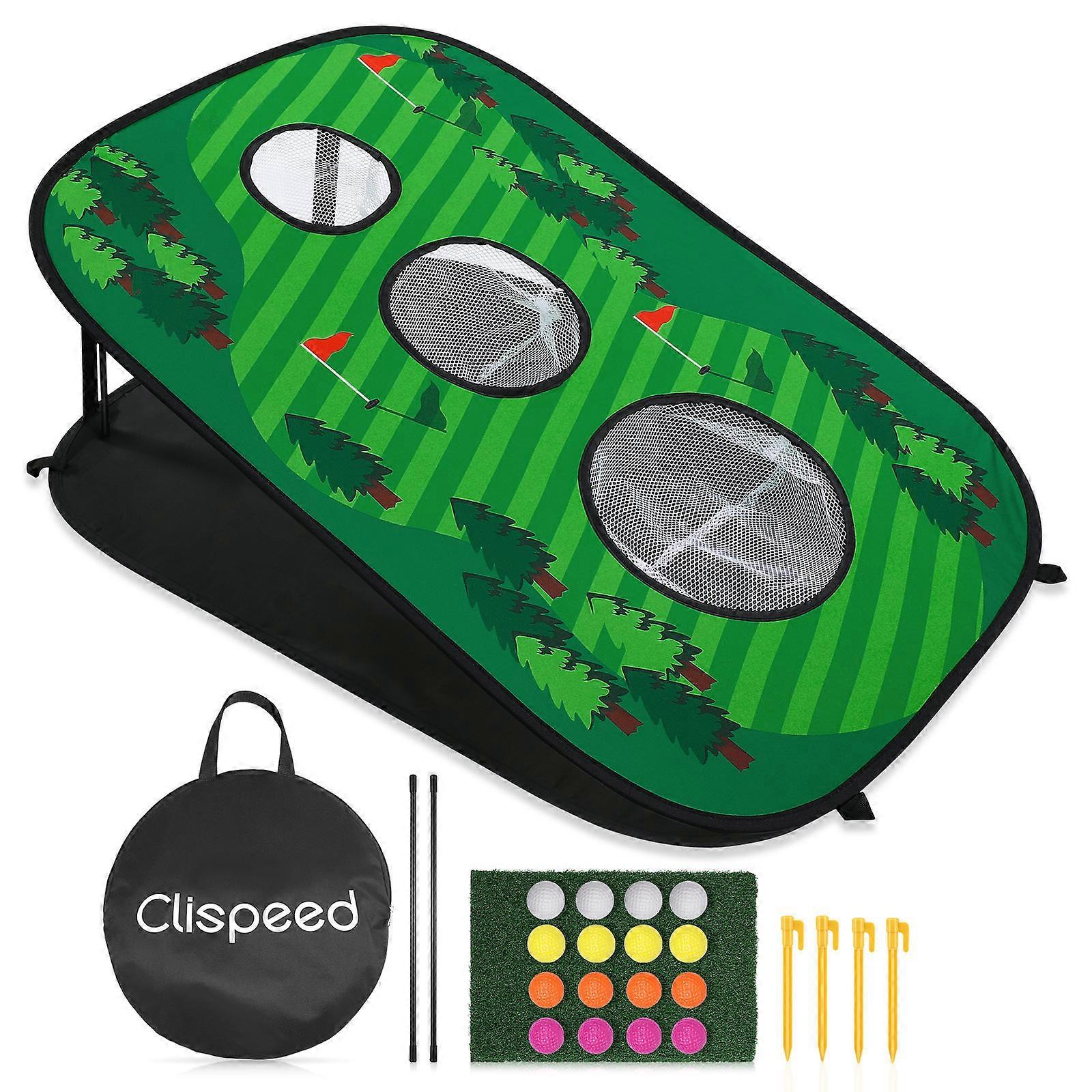 Practice Golf Chipping Net Clispeed Foldable Set Activities Training Oxford Cloth Construction 1Set