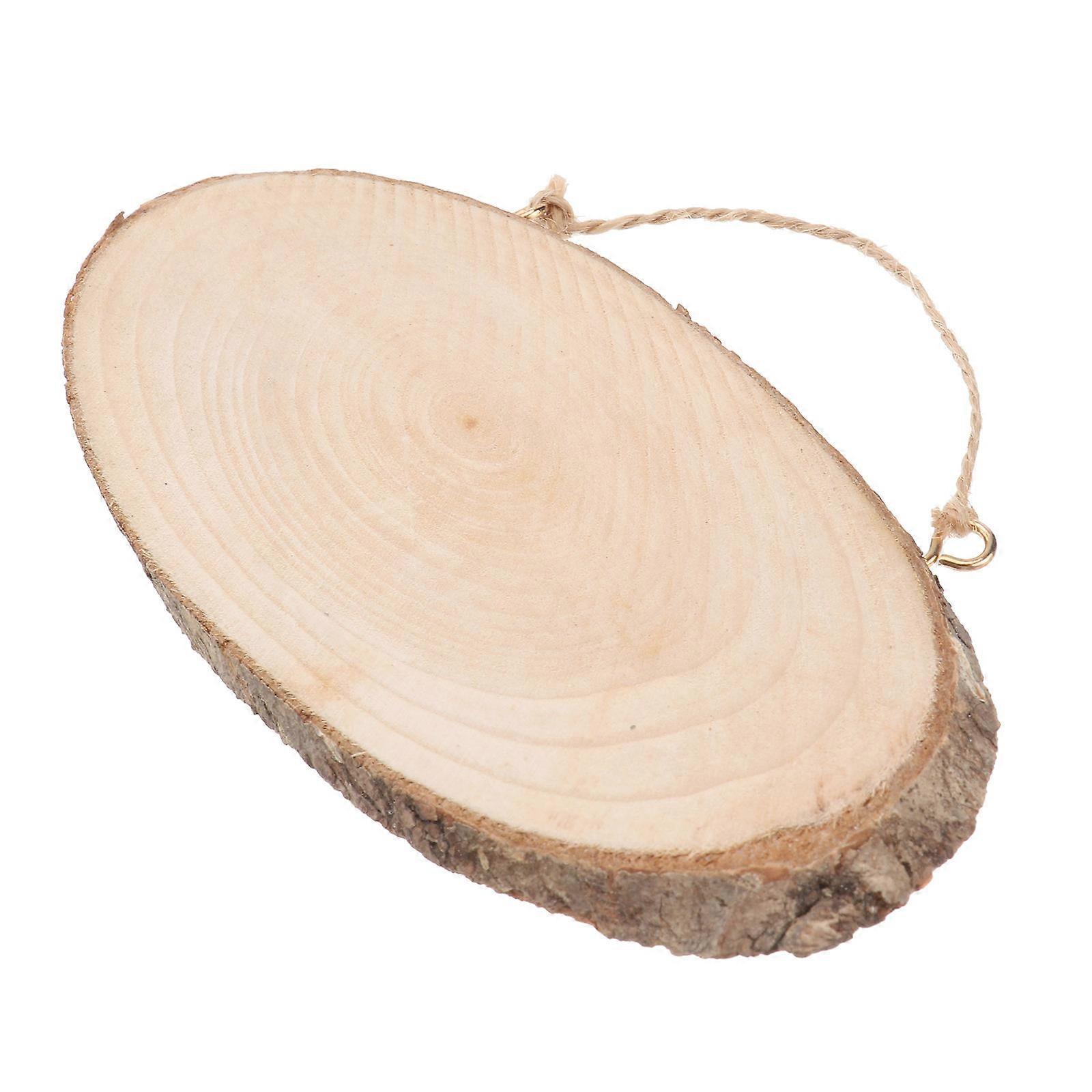 木の樹皮の木のスライス楕円形のプラーク装飾一般的なクラフトローズウッド素材13 * 5cm 1パック