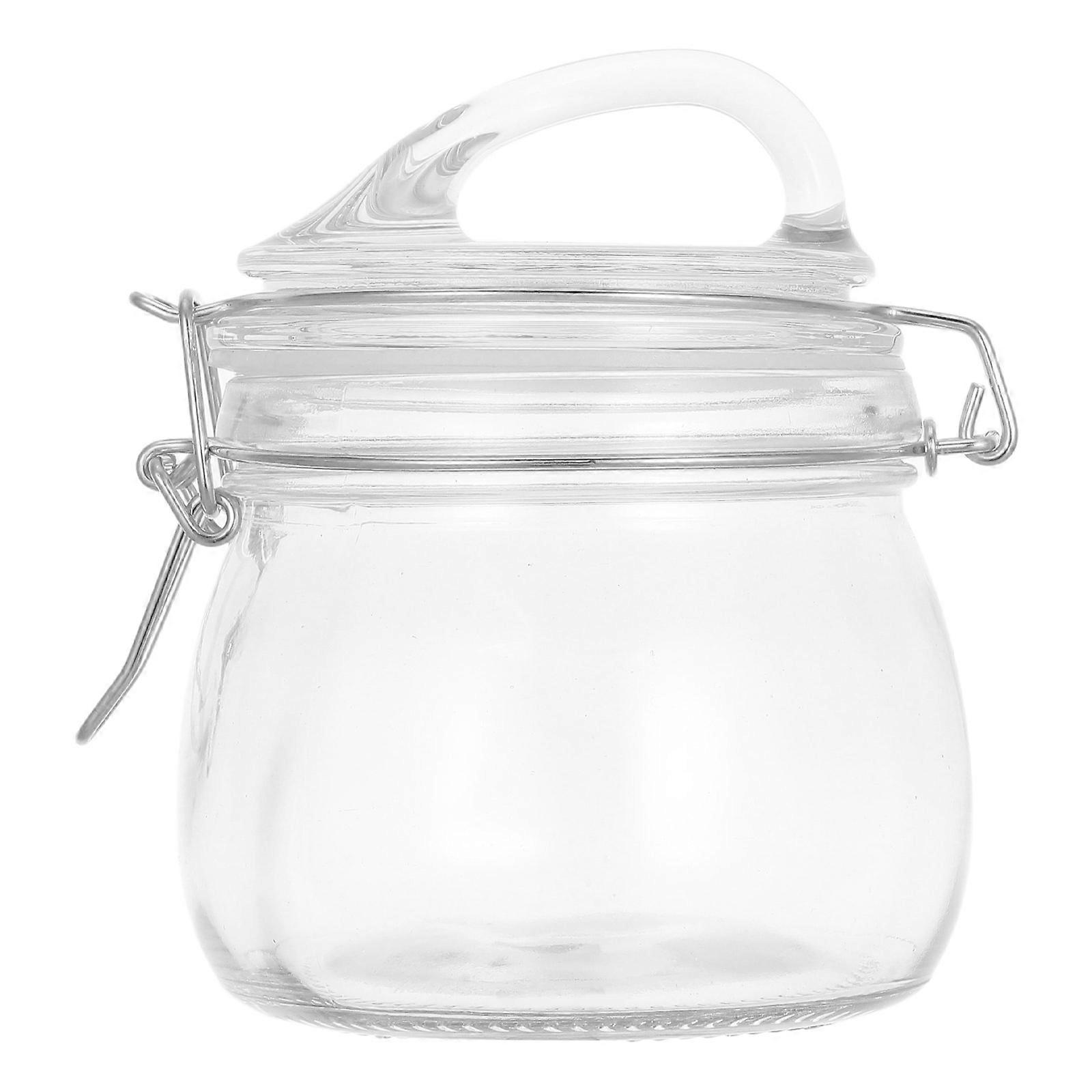 Glass Storage Jar with Lid Transparent Airtight Food Container for Honey, Coffee, and Tea Versatile Food Preservation Solution