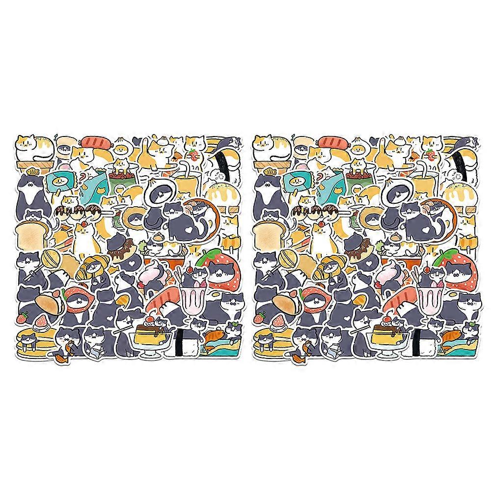 Cute Cat Graffiti Stickers Set for Scrapbooking, Laptop & Notebook Decor – Hand Drawn Cat Decals in Various Styles for Creative Use