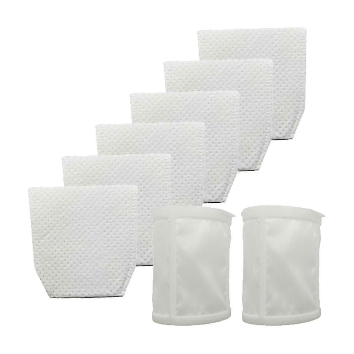 suitable for 6+2pack Vacuum Filters for Makita T-03193 443060-3 XLC02ZB XLC02ZW XLC02RB1W XLC02R1B LC01Z CL180W C-JC