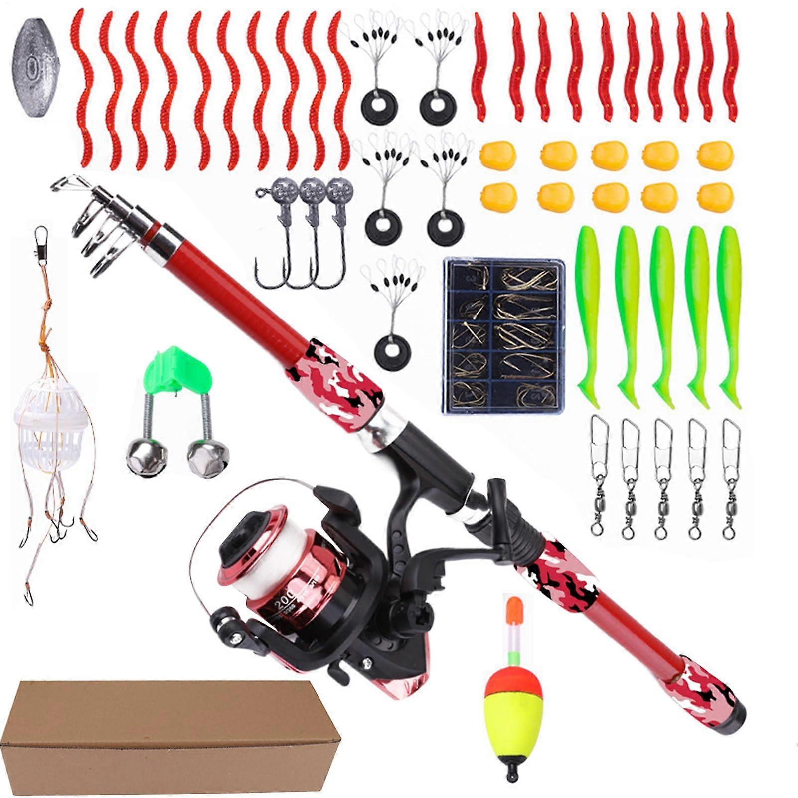 Fishing rod for children 55piece telescopic fishing combo set lightweight