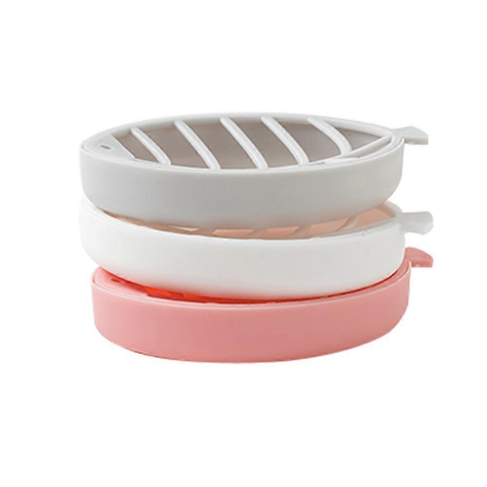 Double Layer Drain Soap Box Fish Shape Plastic Bathroom Accessories 3Pcs