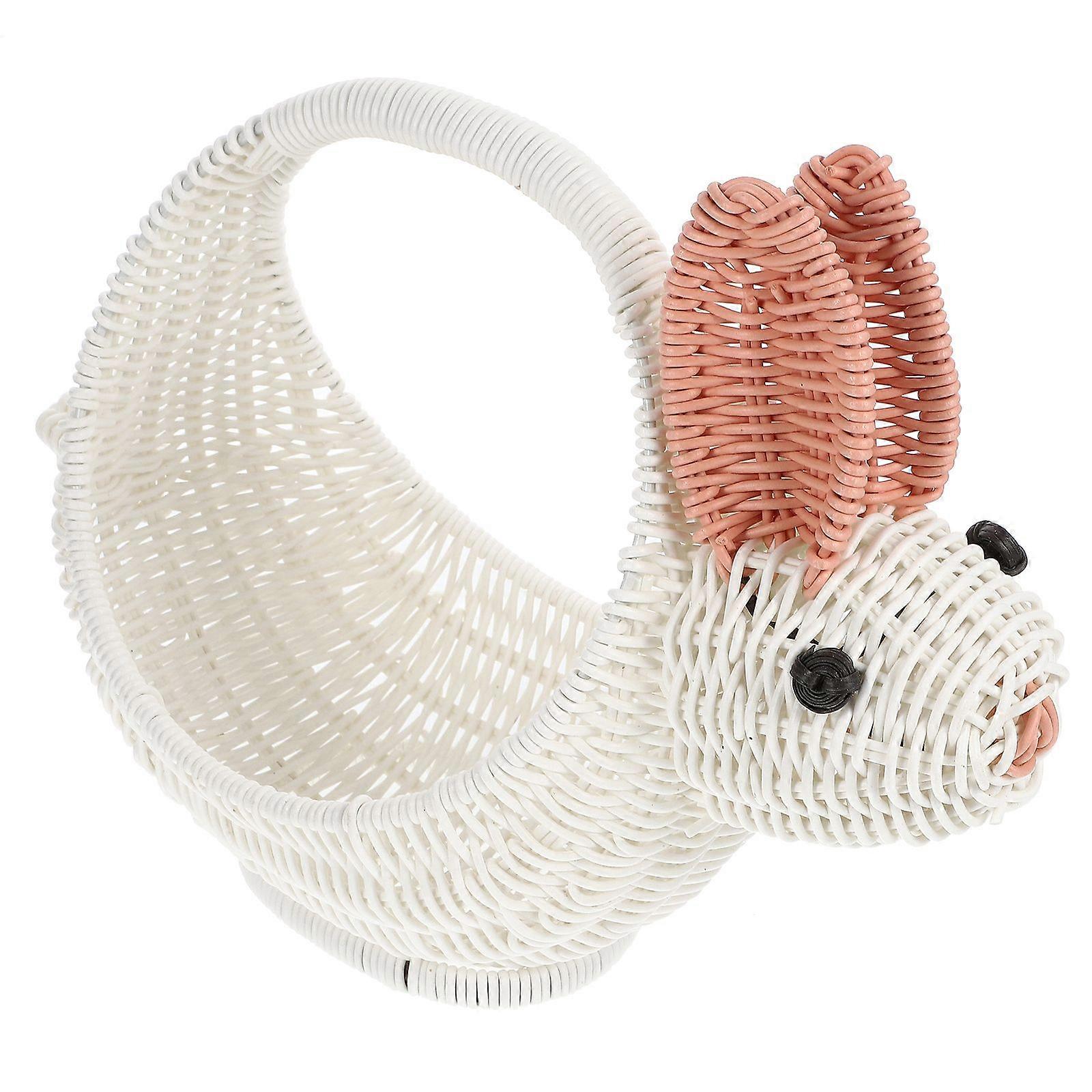Woven Bunny Basket Handheld Fruit Basket Fruit Storage Basket for Easter