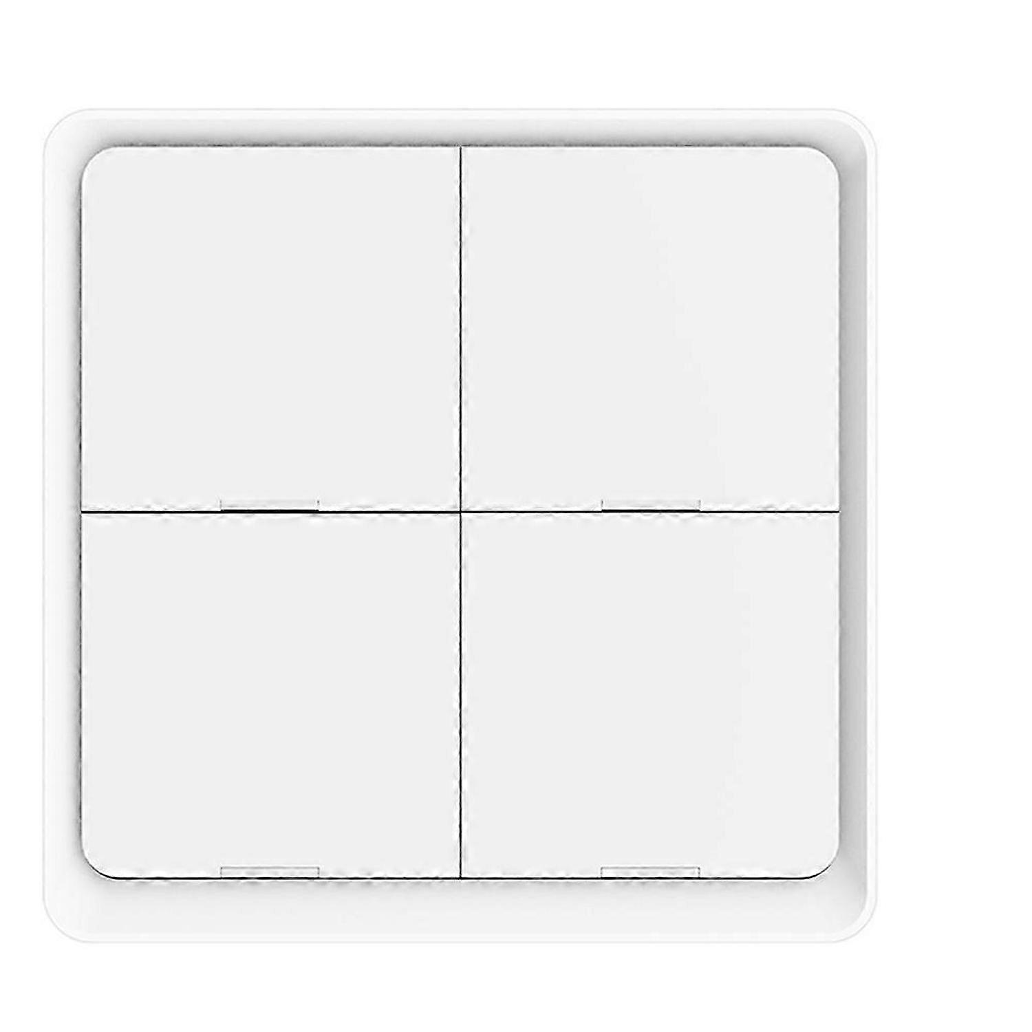 4 Gang Tuya ZigBee Wireless 12 Scene Switch Push Button Controller Battery Powered Automation Scenar