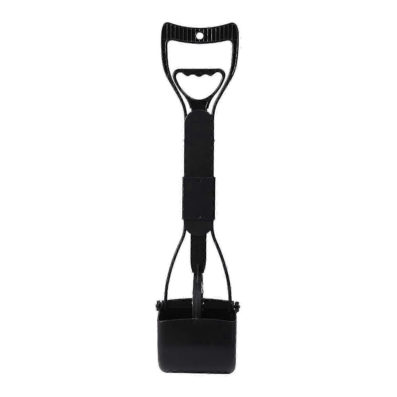 Foldable Dog Poop Scoop with Long Handle - Sturdy Pet Waste Basket, High Strength & Durable Spring for Grass Pickup