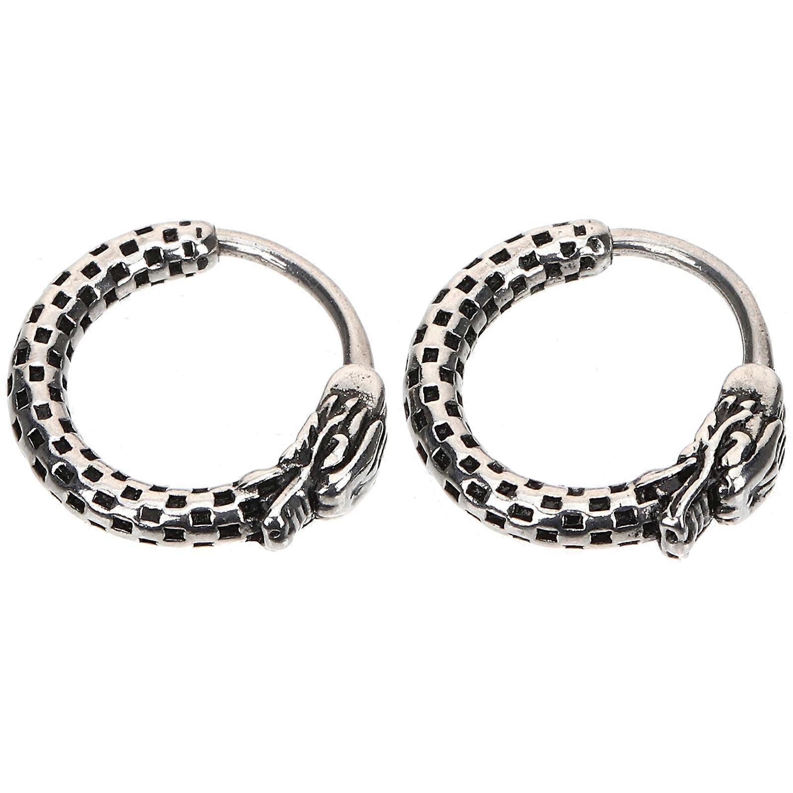 Here's a polished and engaging product description for your **Vintage Dragon Loop Earrings**:
**Vintage Dragon Loop Earrings for Men – Bold Style