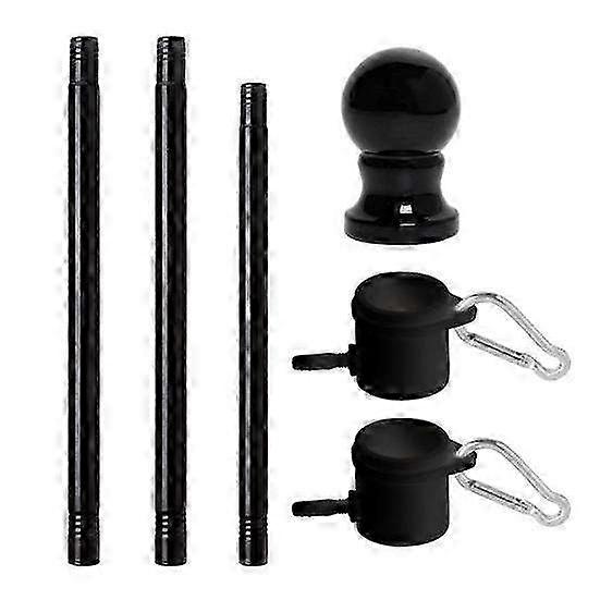 Stainless Steel Flag Pole Kit with Tangle-Free Swivel Ring, Portable Outdoor Flagpole for All-Weather Use, Adjustable Height for Easy Installation