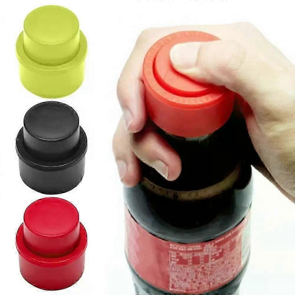 2Pcs Bottle Stopper Inflatable Airtight Soda Cap Frizzy Drink Sealer Caps Reusable Carbonated Beverage Bottle Stopper Cover