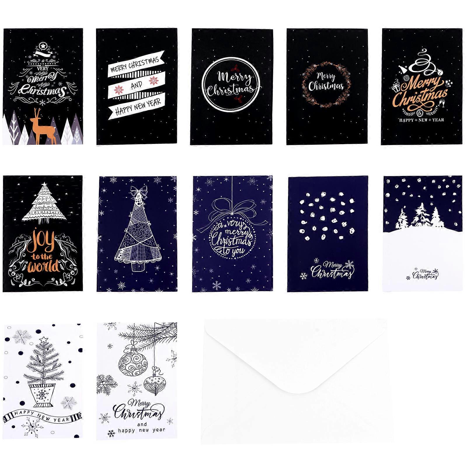 Creative Design Greeting Cards Invitation Cards Message Christmas Assorted Color 15x10CM 1Set