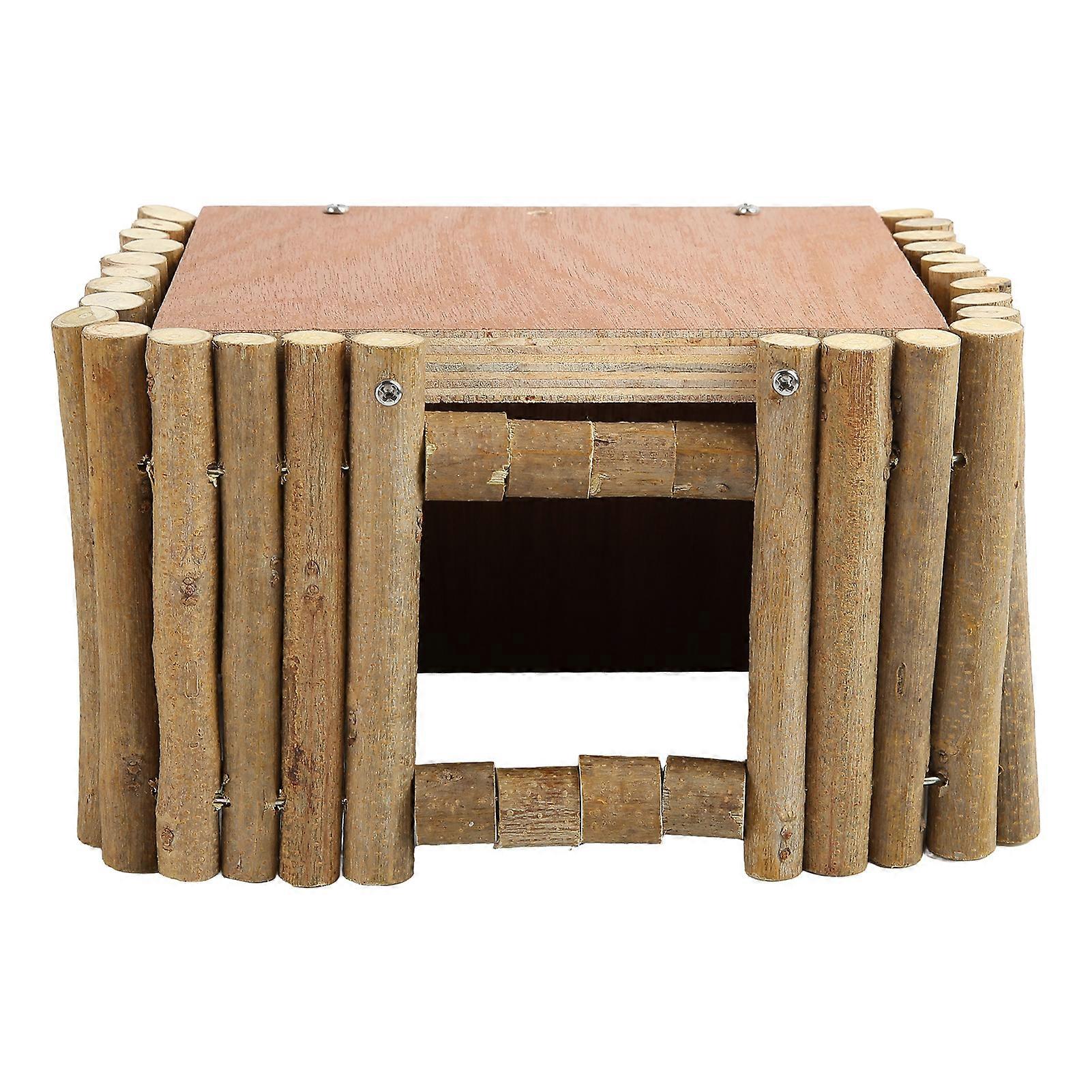 Wood Hamster Fence Hideout Natural Teeth Grinding Multifunctional Wooden Sticks Hideout for Golden Bears Small Animals