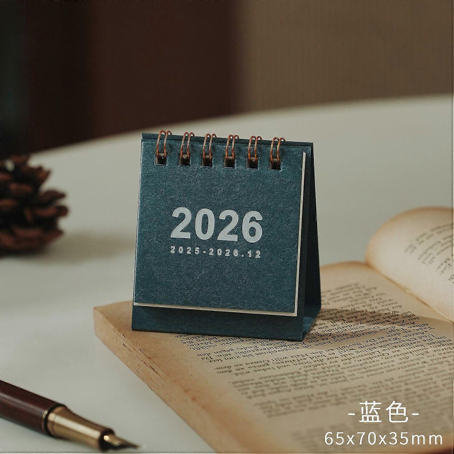 Mini Desk Calendar 2026: Small Desktop Calendar with Thick Paper for Daily Task Planning Office Desk Organizer and Tabletop Decoration