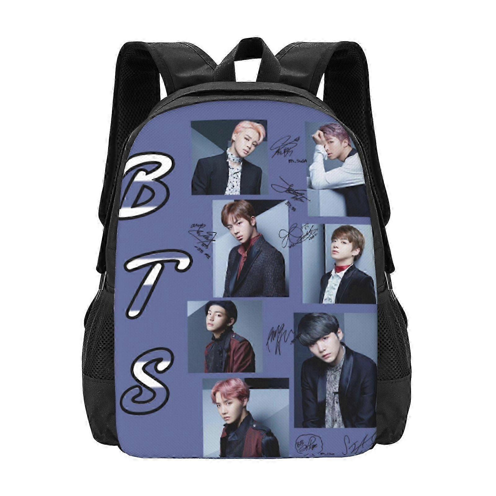 Kpop Suitable for BTS Backpack, 3D Print Laptop Lightweight Casual Daypack Bookbag 16.5 In