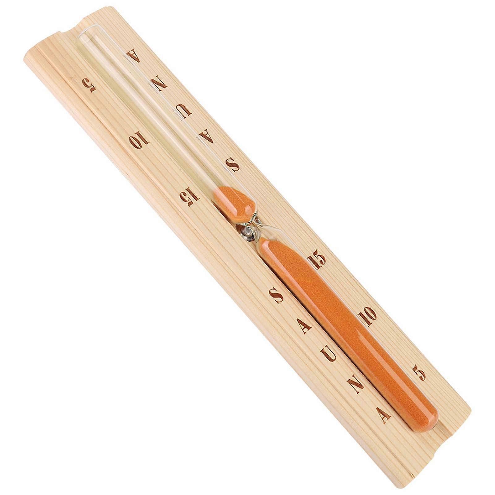 Pine Sauna Hourglass Clock Accurate Heat Resistant Wooden Sand Timer for Spa Bath