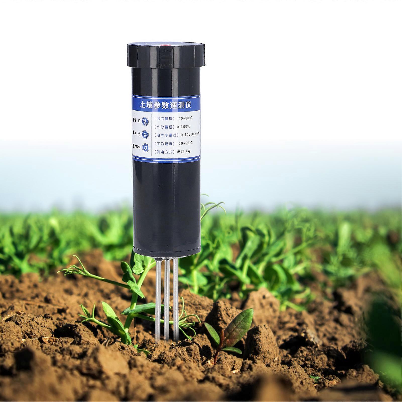 Soil Temperature Humidity Conductivity Sensor with LCD, 18.6cm