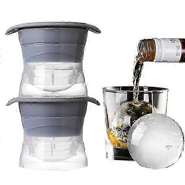 2-Pack Large Round Ice Balls Transparent Ice Cube Shapes