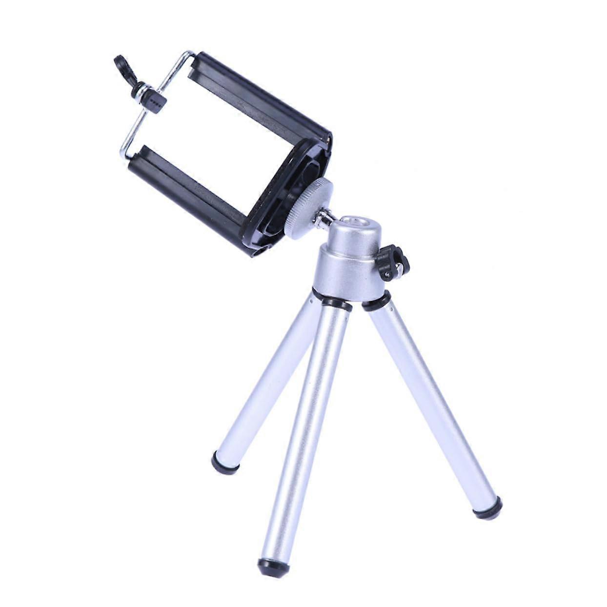 Camera Tripod Holder for Mobile Phones - Adjustable Aluminum Stand Compatible with DSLR, Compact Design, Lightweight