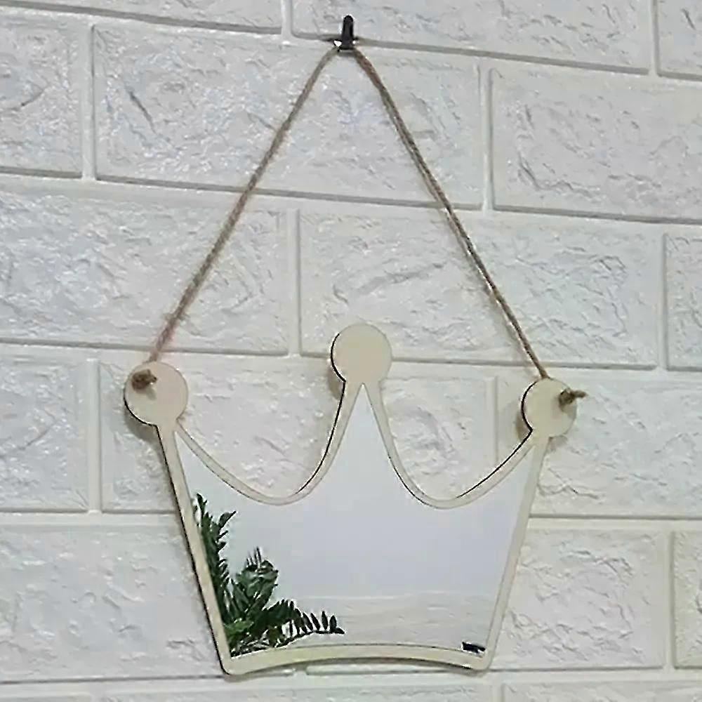 Nordic Style Acrylic Mirror Cartoon Decorative Mirror with Wooden Rabbit and Cloud Design, Ideal for Home and Baby Nursery Room D��cor