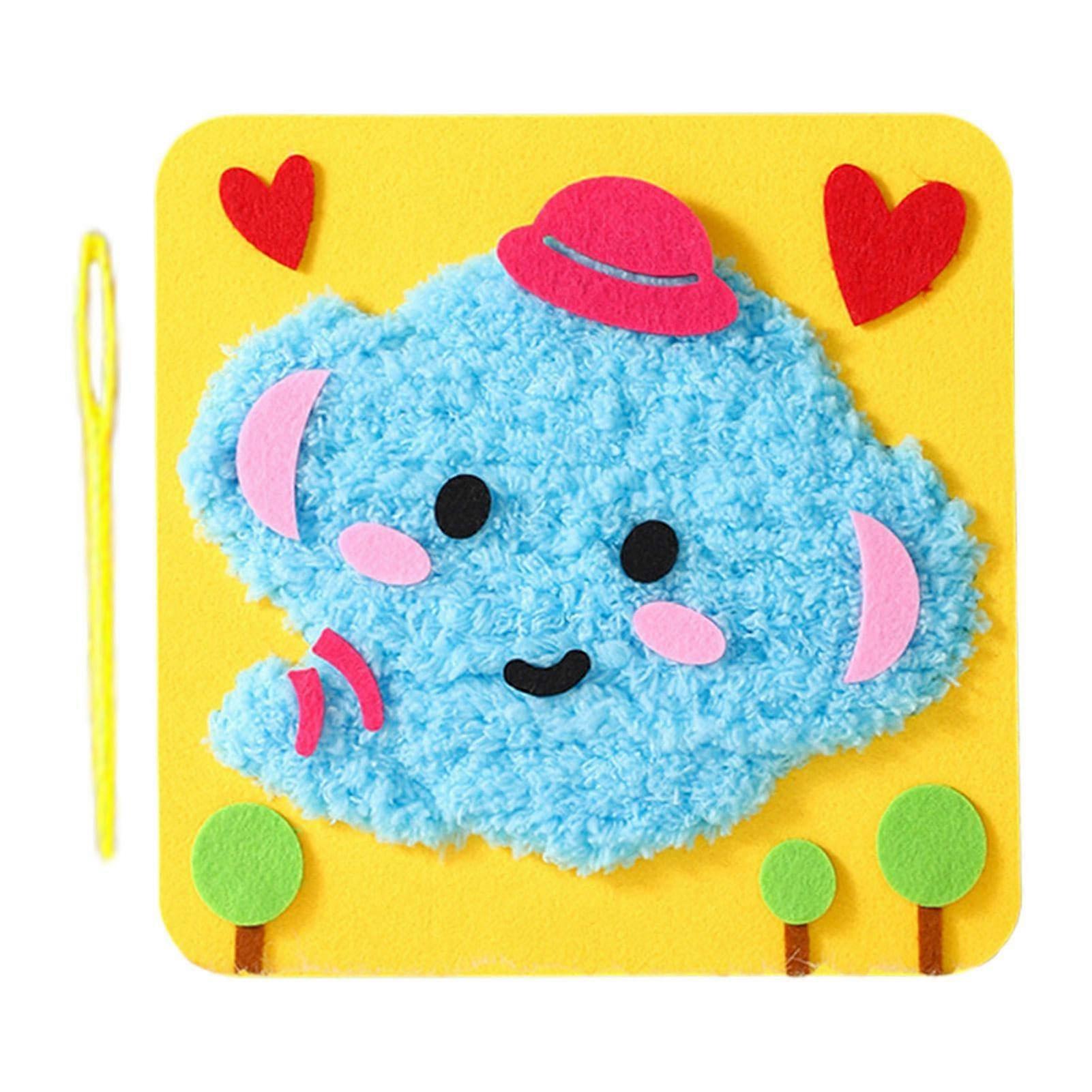 Animal Themed Thread Painting, Educational Handmade Set for Kids