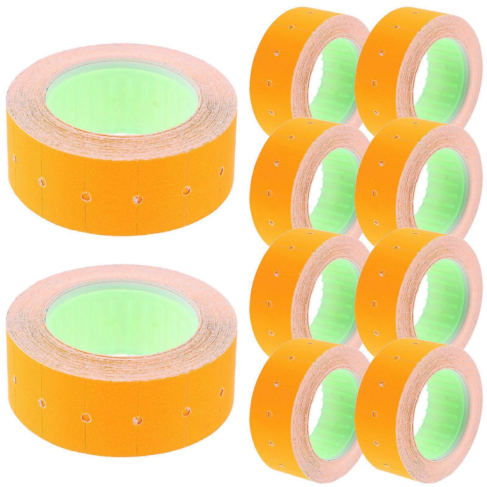 Price Label Paper Rectangular Self-Adhesive Clear Printing Red 5000 Labels per Roll 1 Roll