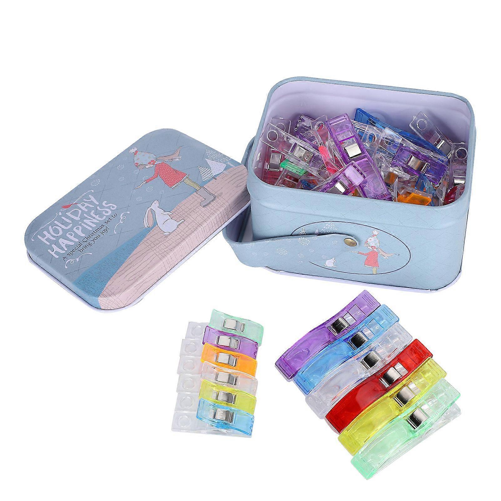 2025 Latest Model  65Pcs Sewing Clips Plastic Assorted Colors Hemming