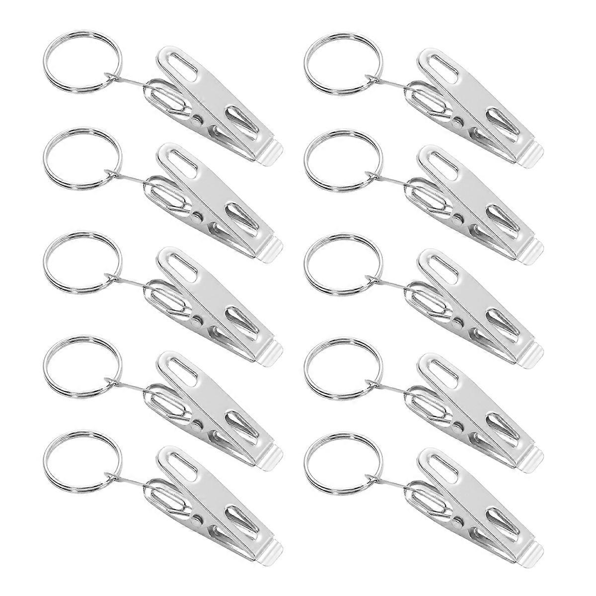 Strong Clips for Curtains Rustproof Stainless Steel Clamping Daily Use Items 10Pcs